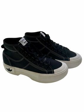 Adidas Original Nizza Trek Black White Size 8.5 Sneakers Boots Logo